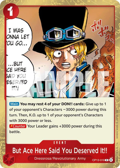 But Ace Here Said You Deserved It!! (OP13-019) (Carrying On His Will)