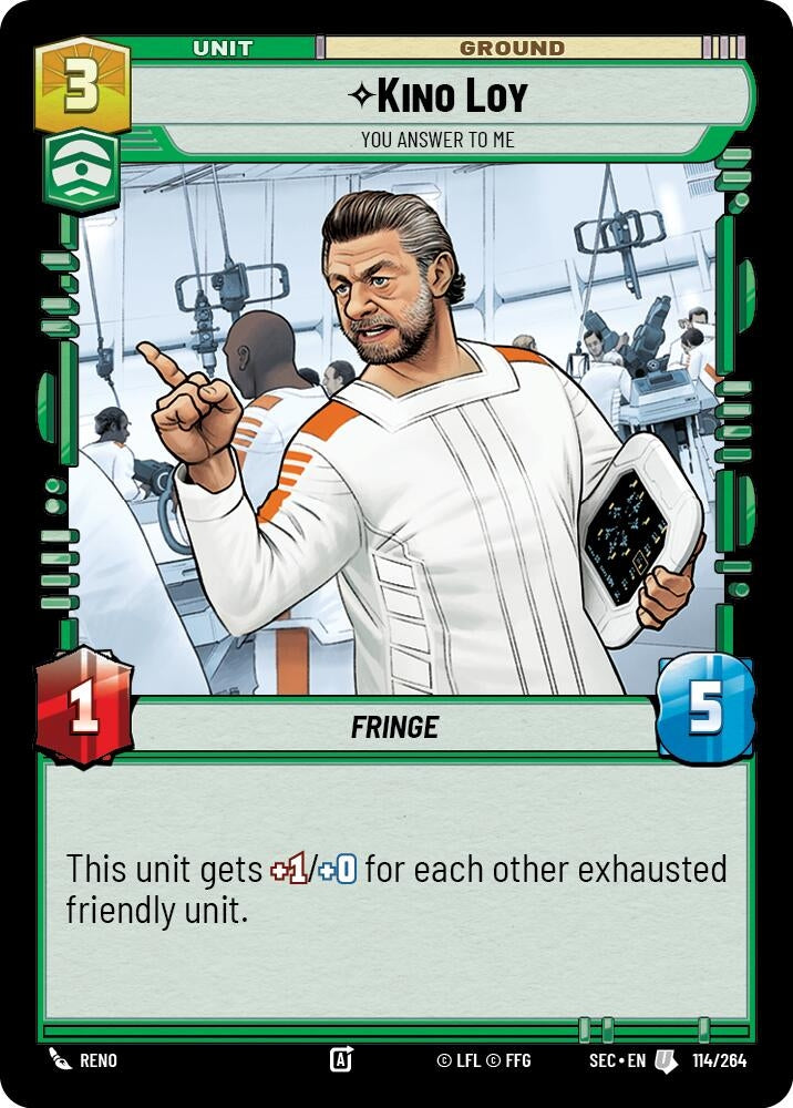 Image for Kino Loy - You Answer to Me (114/264) (Secrets of Power) - Star Wars: Unlimited