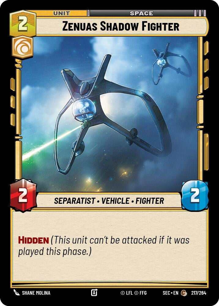 Image for Zenuas Shadow Fighter (217/264) (Secrets of Power) - Star Wars: Unlimited