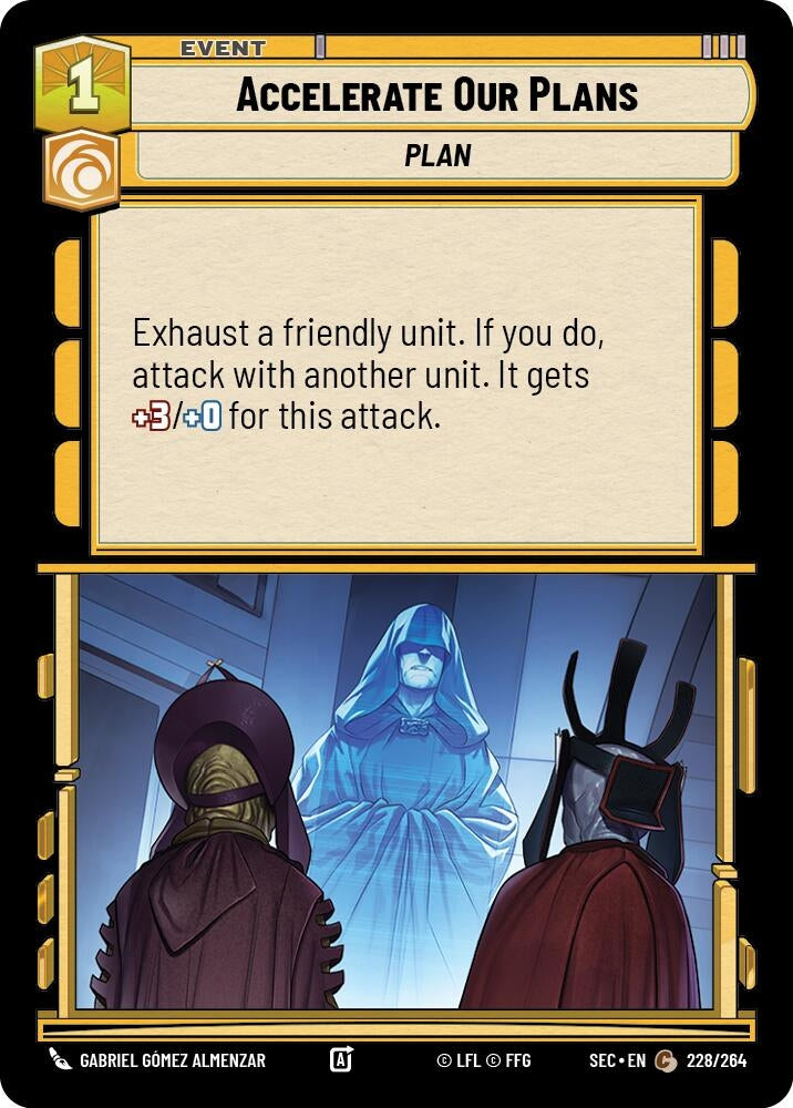 Image for Accelerate Our Plans (228/264) (Secrets of Power) - Star Wars: Unlimited