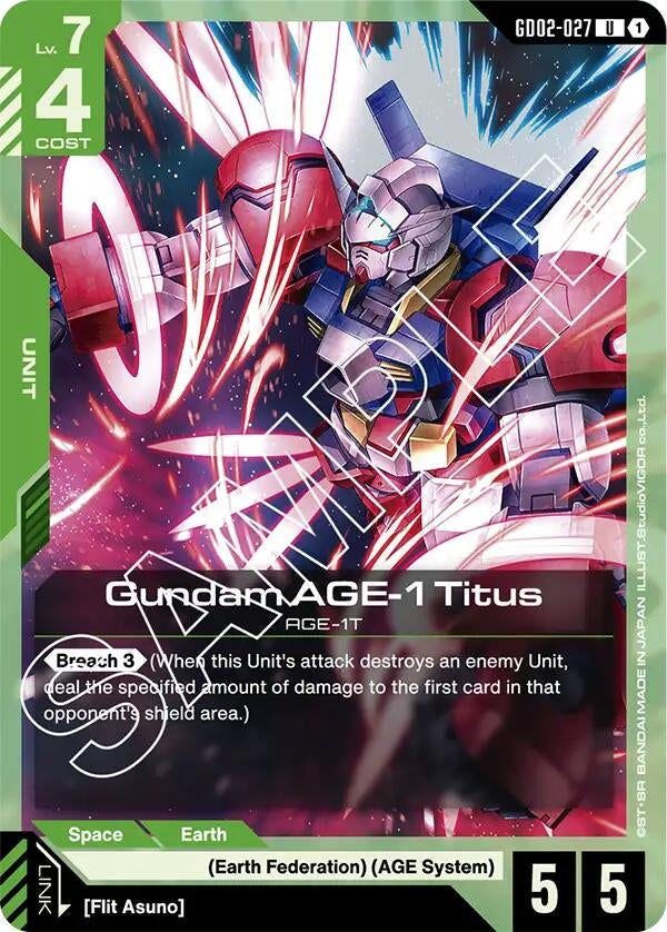 Gundam AGE-1 Titus (GD02-027) (GD02-027) (Dual Impact)