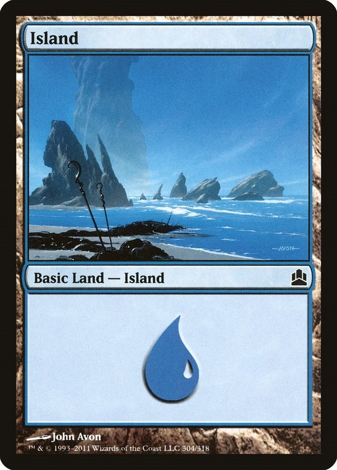 Island (304) (304) [CMD] - MTG Single