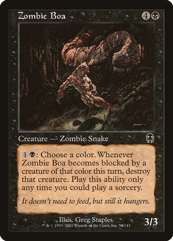 Zombie Boa (54) [APC] - MTG Single