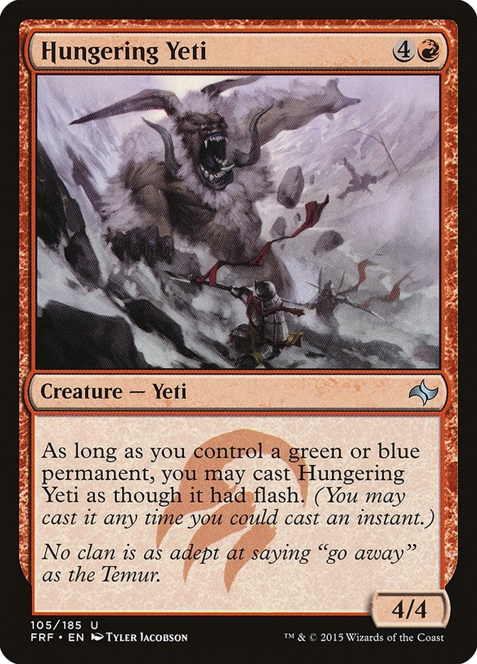 Hungering Yeti (105) [FRF] - MTG Single