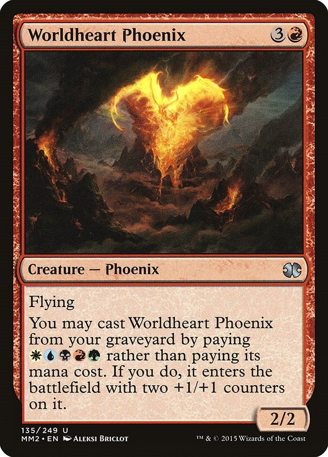 Worldheart Phoenix (135) [MM2] - MTG Single